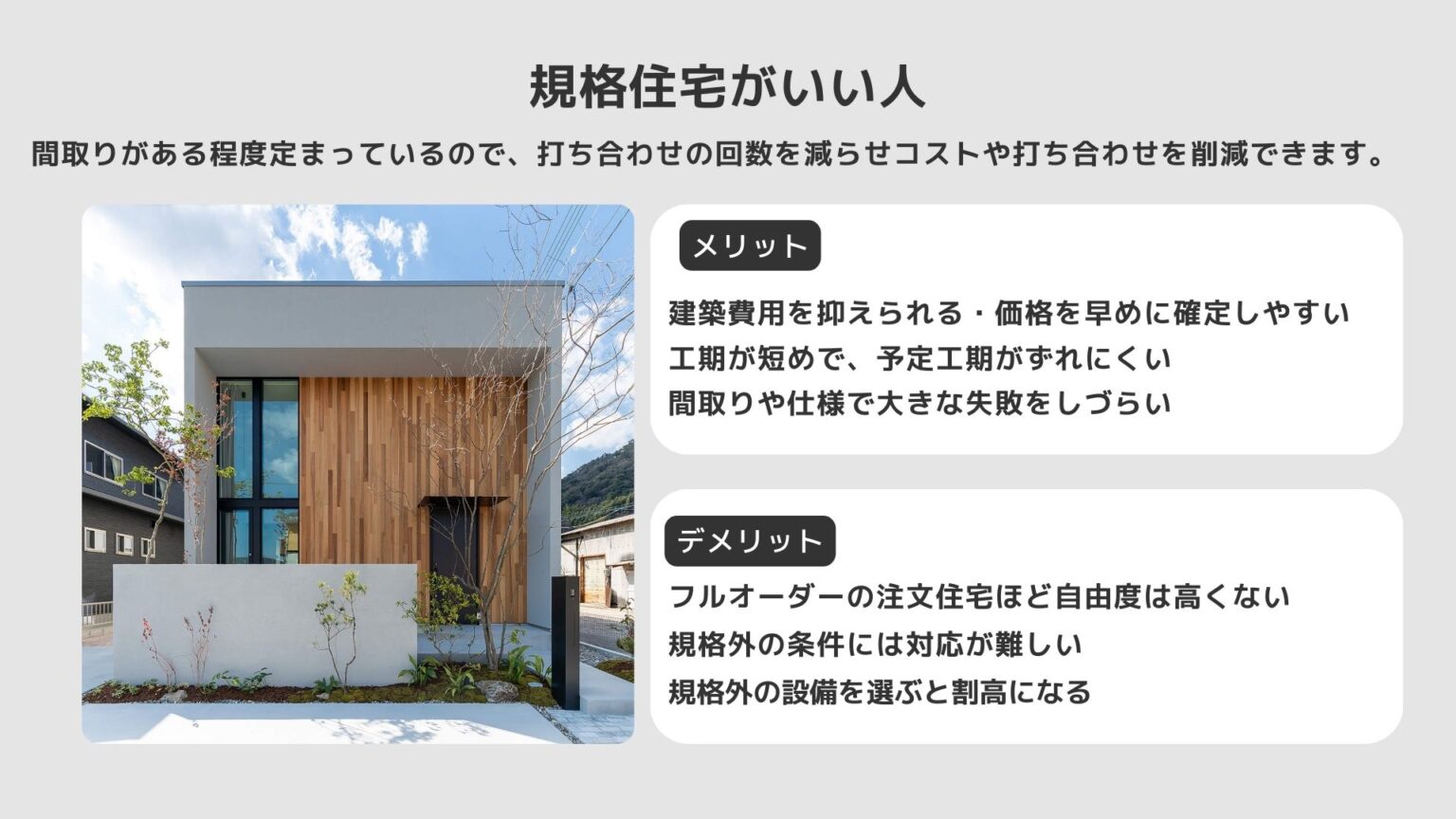 建売住宅 vs 注文住宅 vs 規格住宅：あなたに最適なマイホームはどれ？ - 株式会社マイルーム